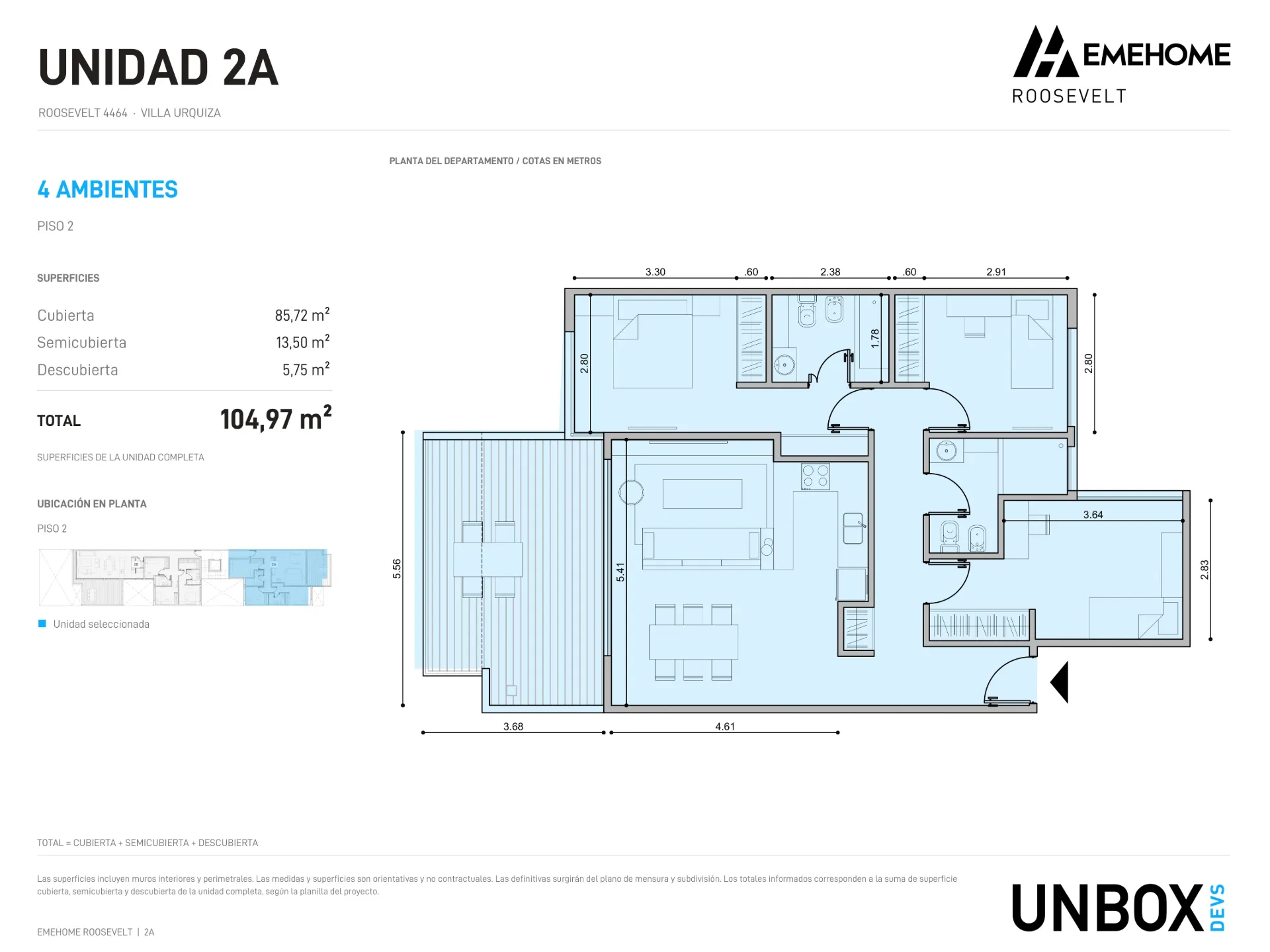EMEHOME ROOSEVELT-2 A-4 AMB-104,97m2